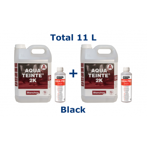 Blanchon AQUATEINTE® 2K (including hardener) 11 ltr (two 5.5 ltr cans) BLACK 05006051 (BL)
